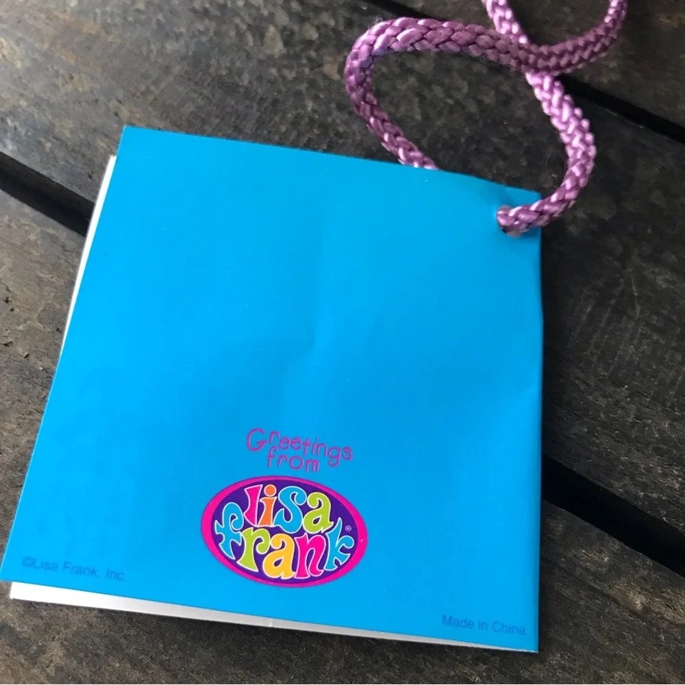 Lisa Frank Vintage Gift Bag Rainbow Chaser & Lollipop with Name Tag